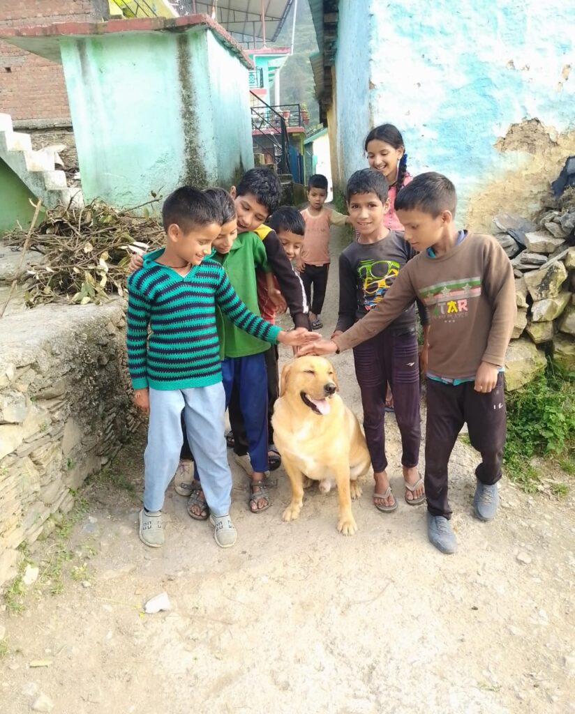 Mojo with his school buddies